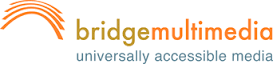 Bridge Multimedia logo. Universally accessible media.