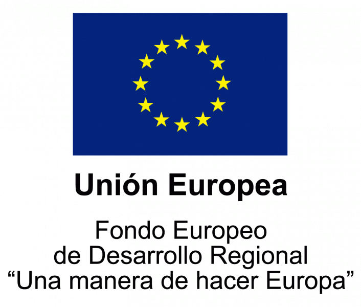 Unión Europea.  Fondo Europeo de Derarrollo Regional "Una manera de hacer Europa".  Logo