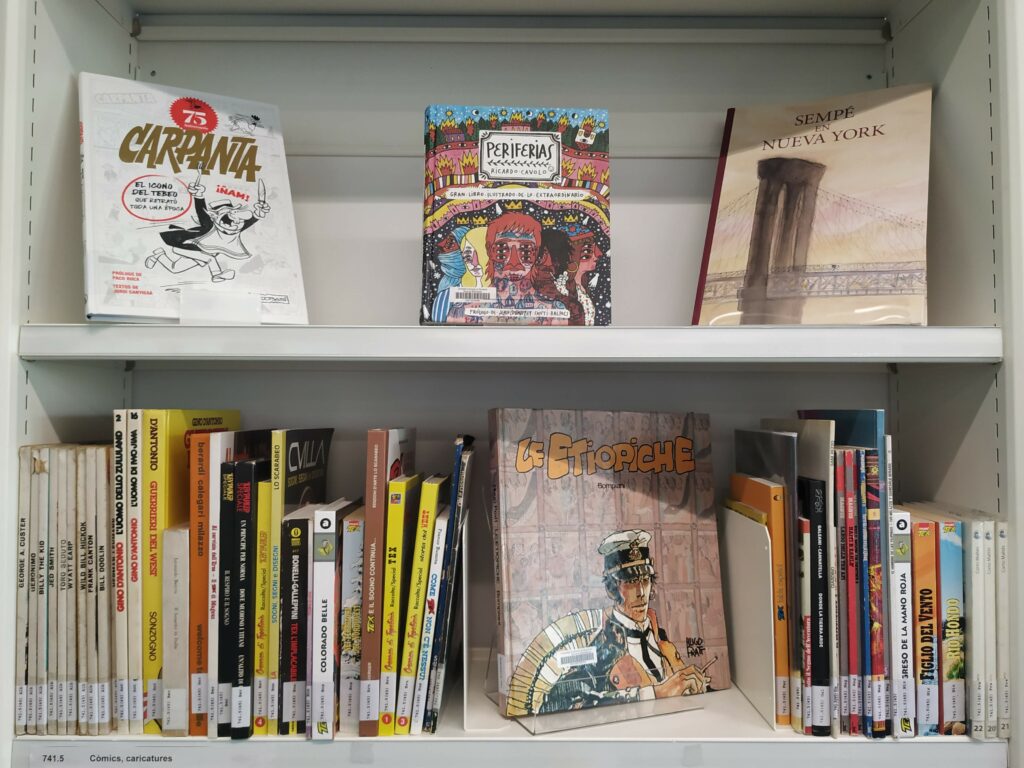 Alguns dels còmics disponibles a la Biblioteca de Comuniciació i Hemeroteca General: Carpanta, Periferias, La Etiopiche, etc