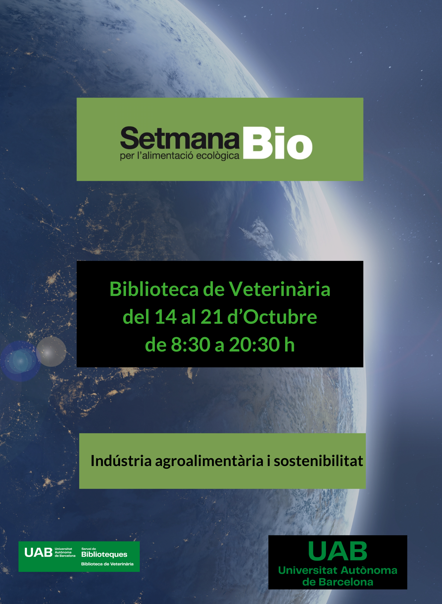 Cartell informatiu sobre l'exposició: Indústria agroalimentària i sostenibilitat
