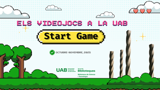 Cartell de l’exposició sobre Els videojocs a la UAB