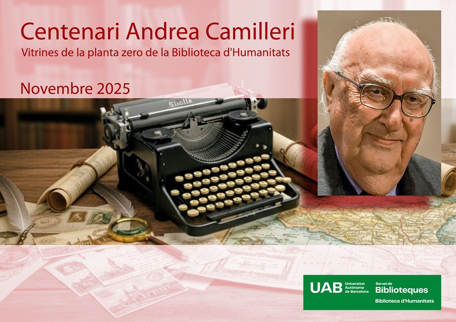 Cartell de l’exposició dedicada a l’escriptor italià

Andrea Camilleri