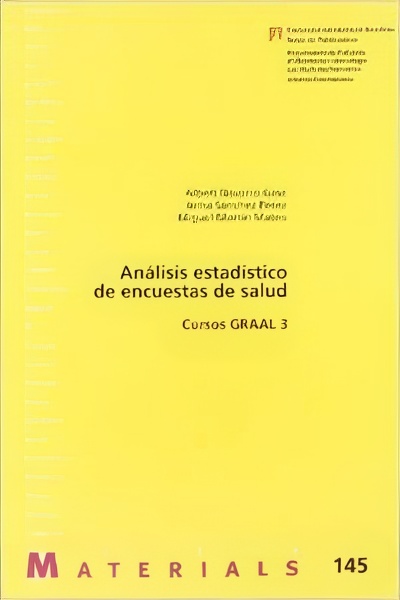 Portada del libro de Formación GRAAL en Análisis estadístico de encuestas de salud. Cursos GRAAL 3