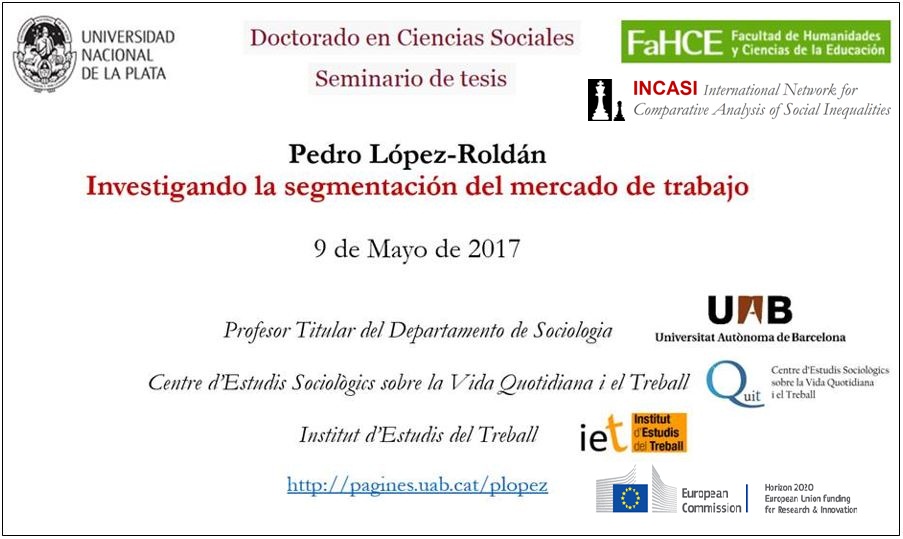 Seminario de tesis en el Doctorado en Ciencias Sociales de la UNLP (9-5-17) 2