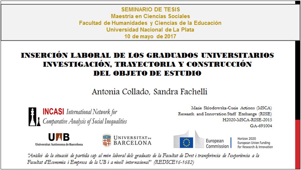 Seminario de Tesis en el Máster en Ciencias Socuales de la UNLP 10-5-17
