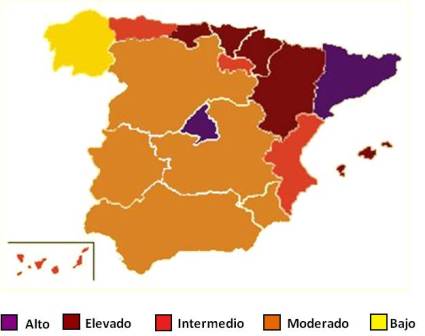Mapa Indice Infraestructuras 2010