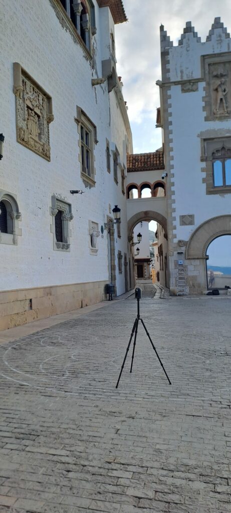 Digitalitzant la façana del Palau Maricel amb Leika BLK 360.