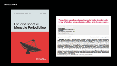 Web Sports Politics Artículo de Estudios sobre el Mensaje Periodístico
