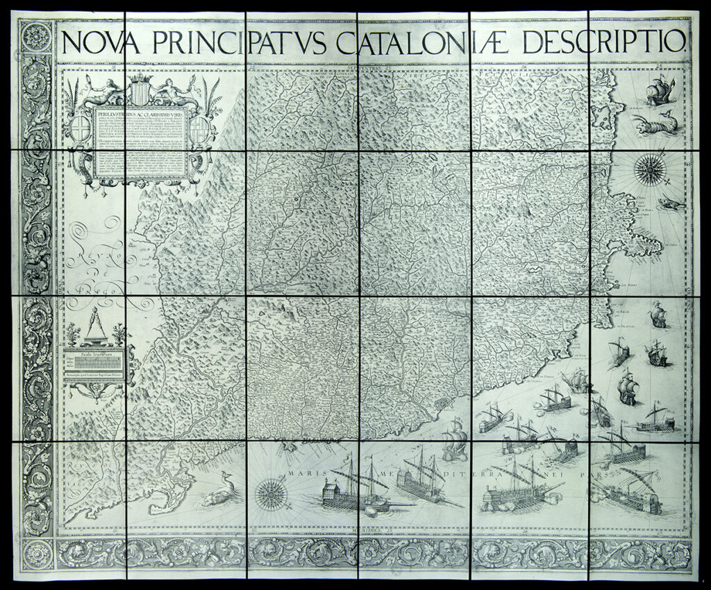 Facsímil del mapa de Catalunya de J.B. Vrients. 1605.