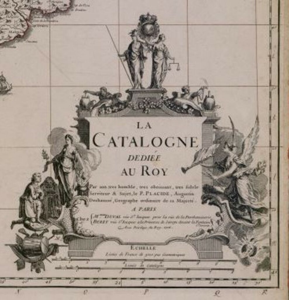 Cartel·la del Mapa de Catalunya de 1706