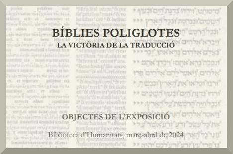 Exposició virtual sobre bíblies poliglotes