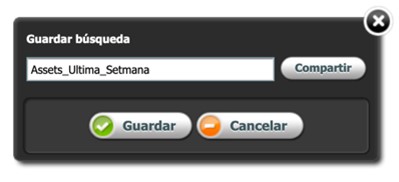 Captura de pantalla parcial del diàleg de guardar cerca a Oracle Webcenter Sites
