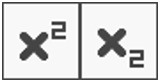 Captura de pantalla parcial dels botons de superíndex i subíndex del CKEditor a Oracle Webcenter Sites