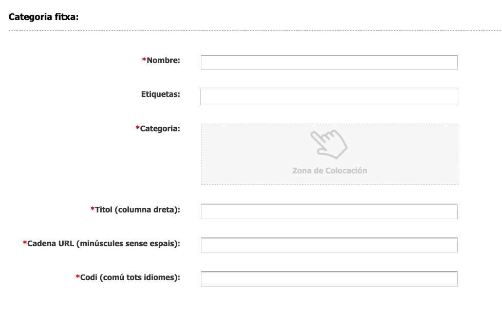 Captura de pantalla de l'asset Categoria Fitxa