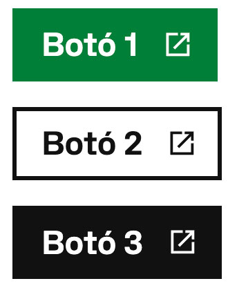 Formats dels botons disponibles: verd, blanc i negre