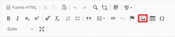 Captura de pantalla de la barra d'eines de CKEditor a Oracle