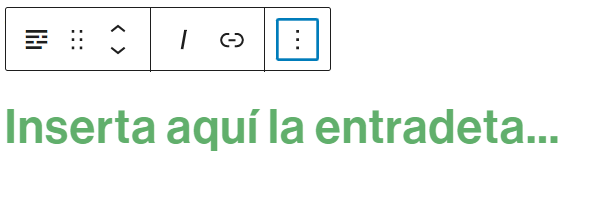 Panell emergent amb les opcions del tipus de bloc UAB-entradeta